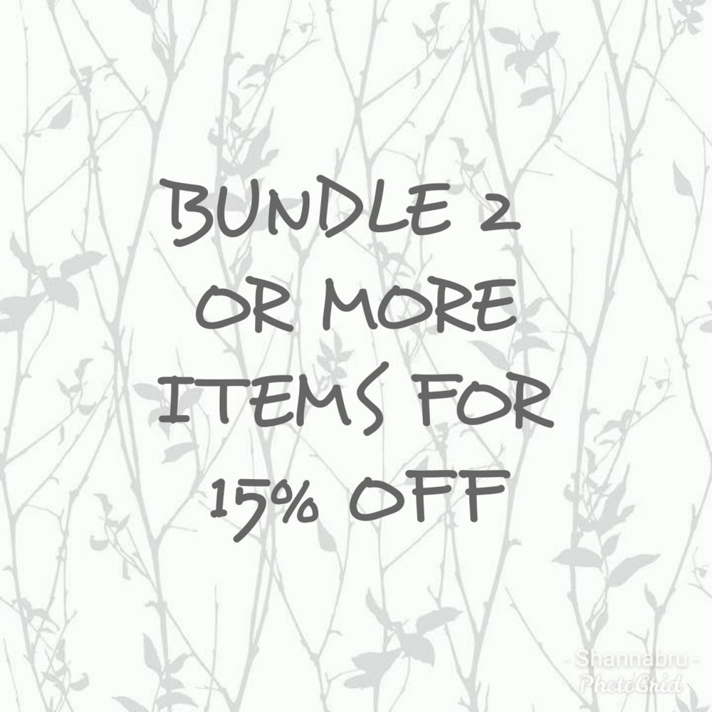 Did you know you receive 15% off on bundles of 2+?